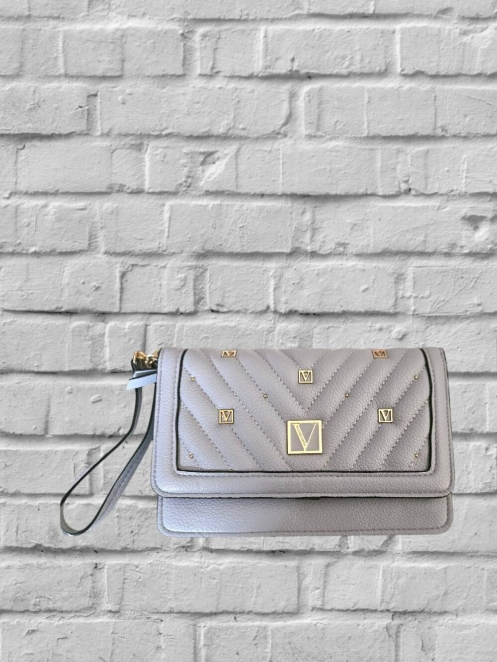 Victoria Secret Wristlet in Pastel Blue with Strap